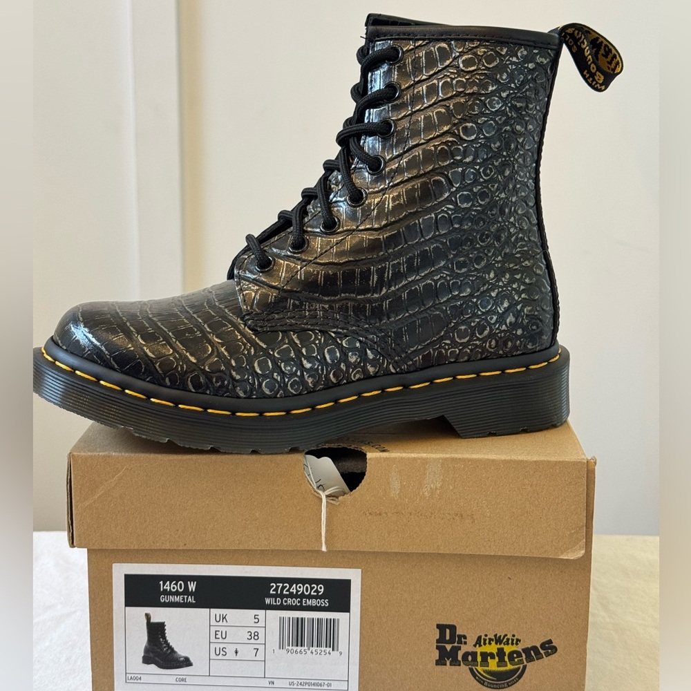Dr. Martens 1460 Wild Croc Emboss Boots.
